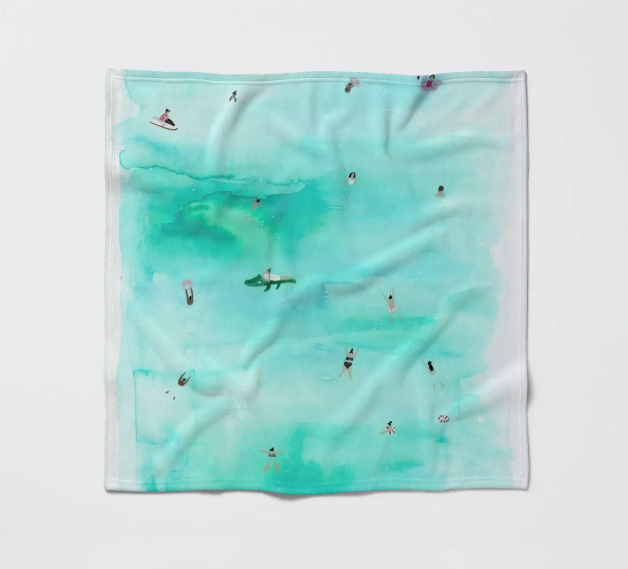 Swimmers fleece blanket by Isabelle Vandeplassche
