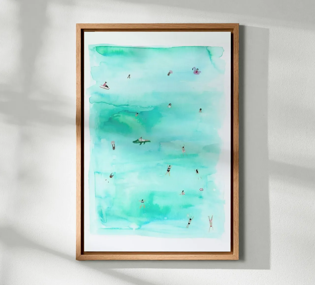 Swimmers canvas by Isabelle Vandeplassche