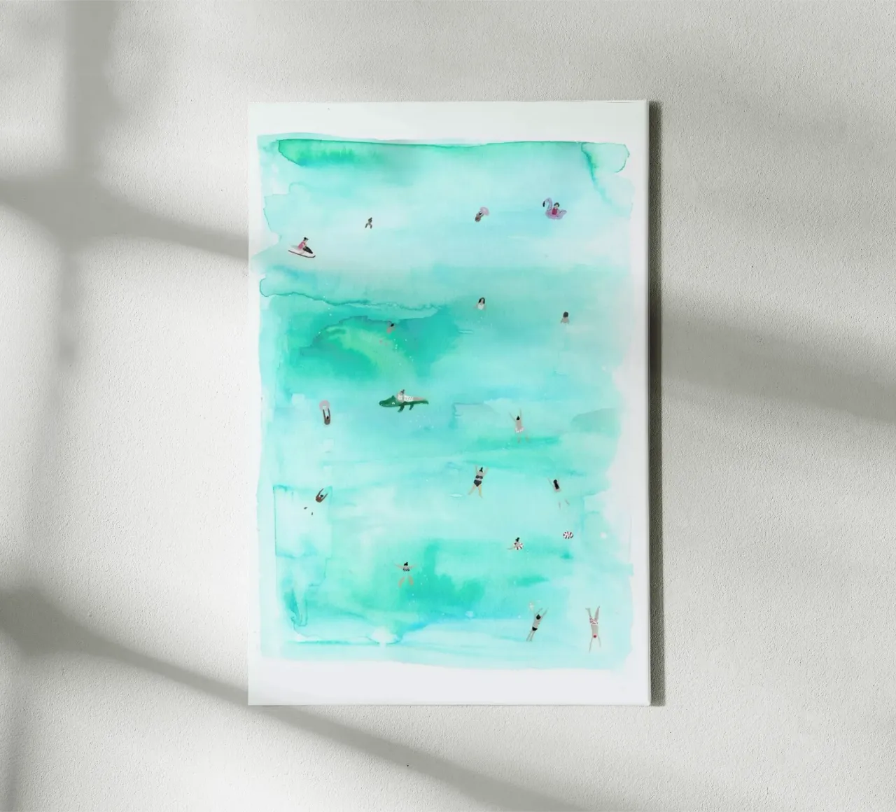 Swimmers canvas by Isabelle Vandeplassche