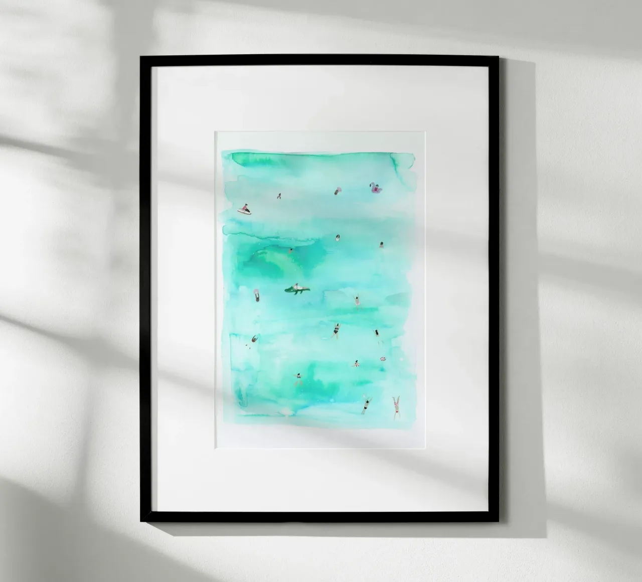 Swimmers poster con telaio in alluminio da Isabelle Vandeplassche