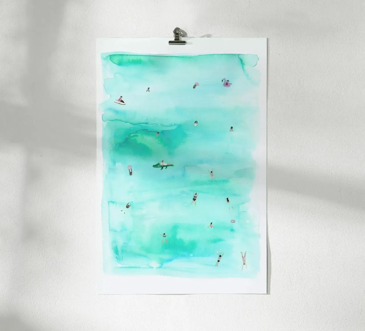 Swimmers poster con telaio in alluminio da Isabelle Vandeplassche