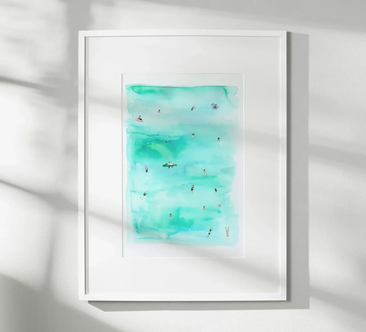 Swimmers poster con telaio in alluminio da Isabelle Vandeplassche