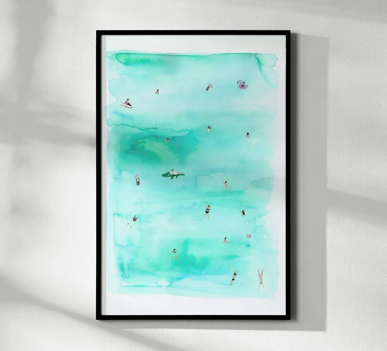 Swimmers poster con telaio in alluminio da Isabelle Vandeplassche