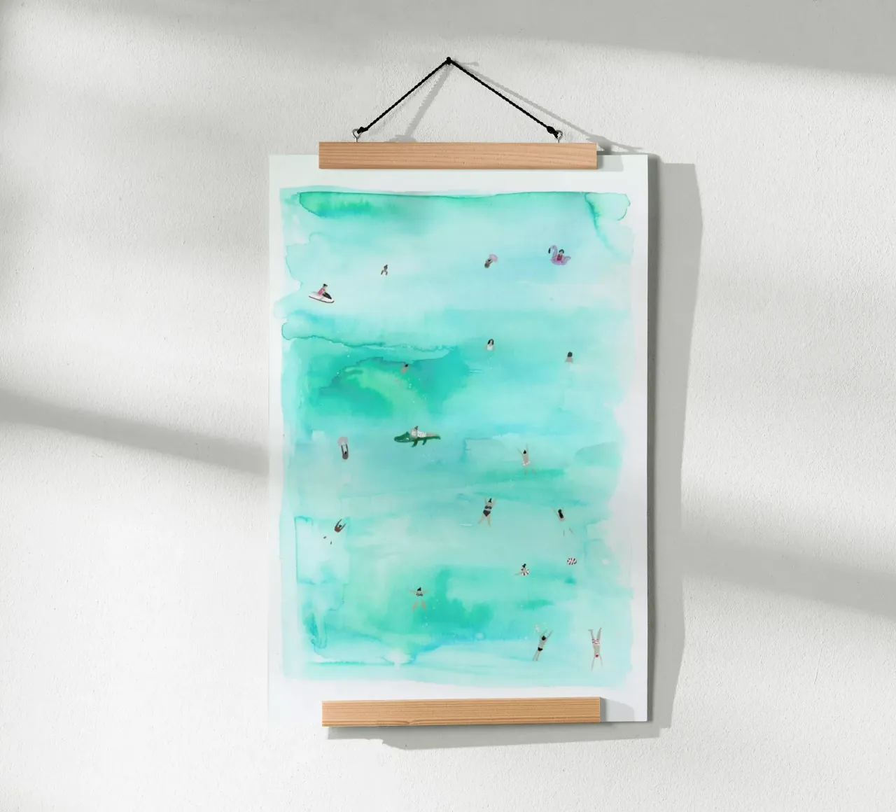 Swimmers poster con telaio in alluminio da Isabelle Vandeplassche