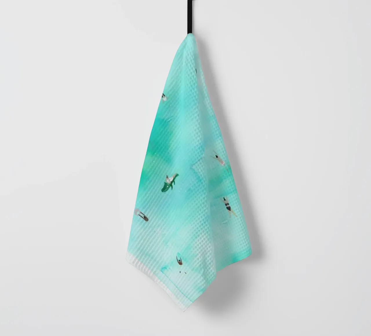 Swimmers tea towel by Isabelle Vandeplassche