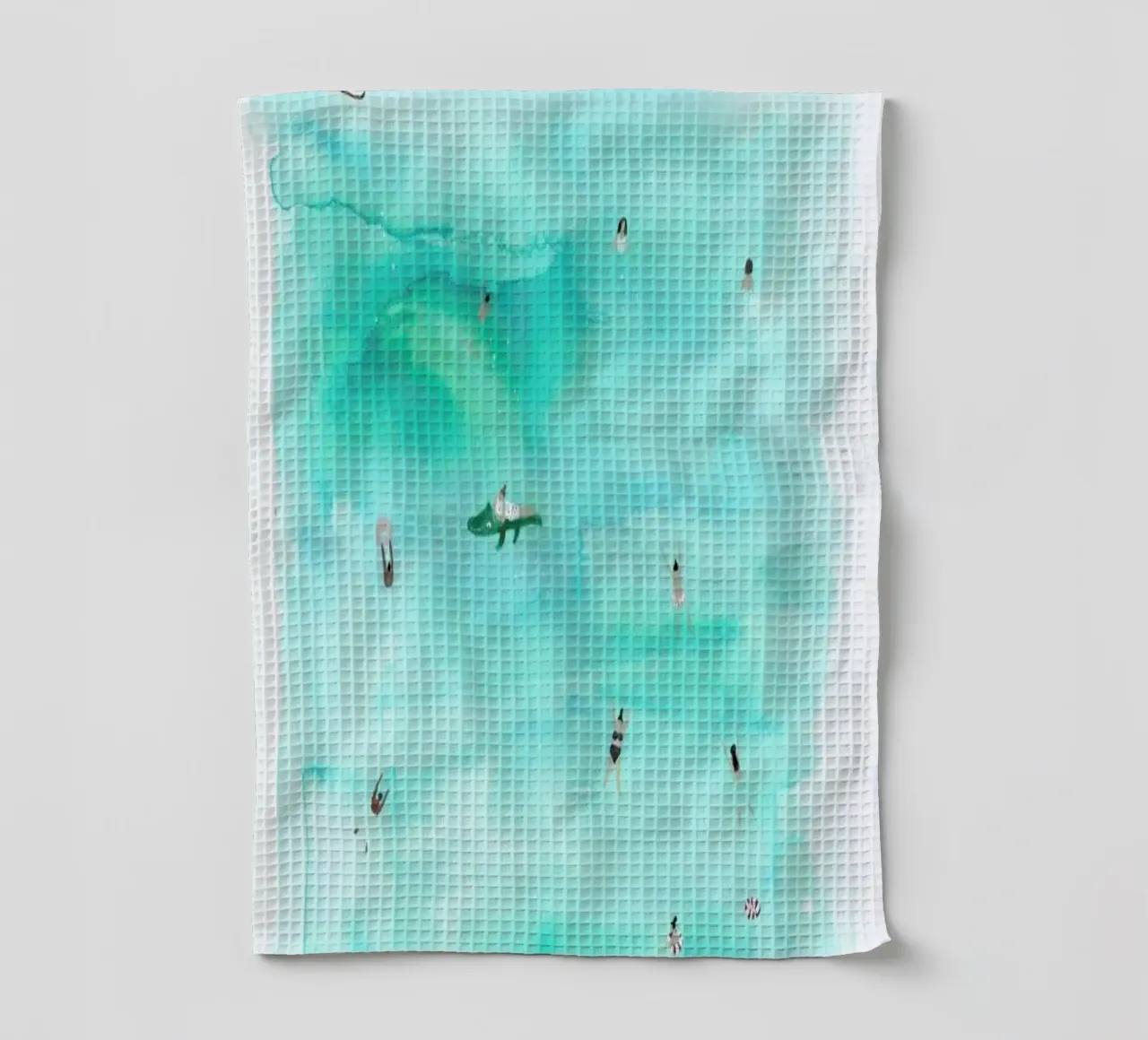 Swimmers tea towel by Isabelle Vandeplassche