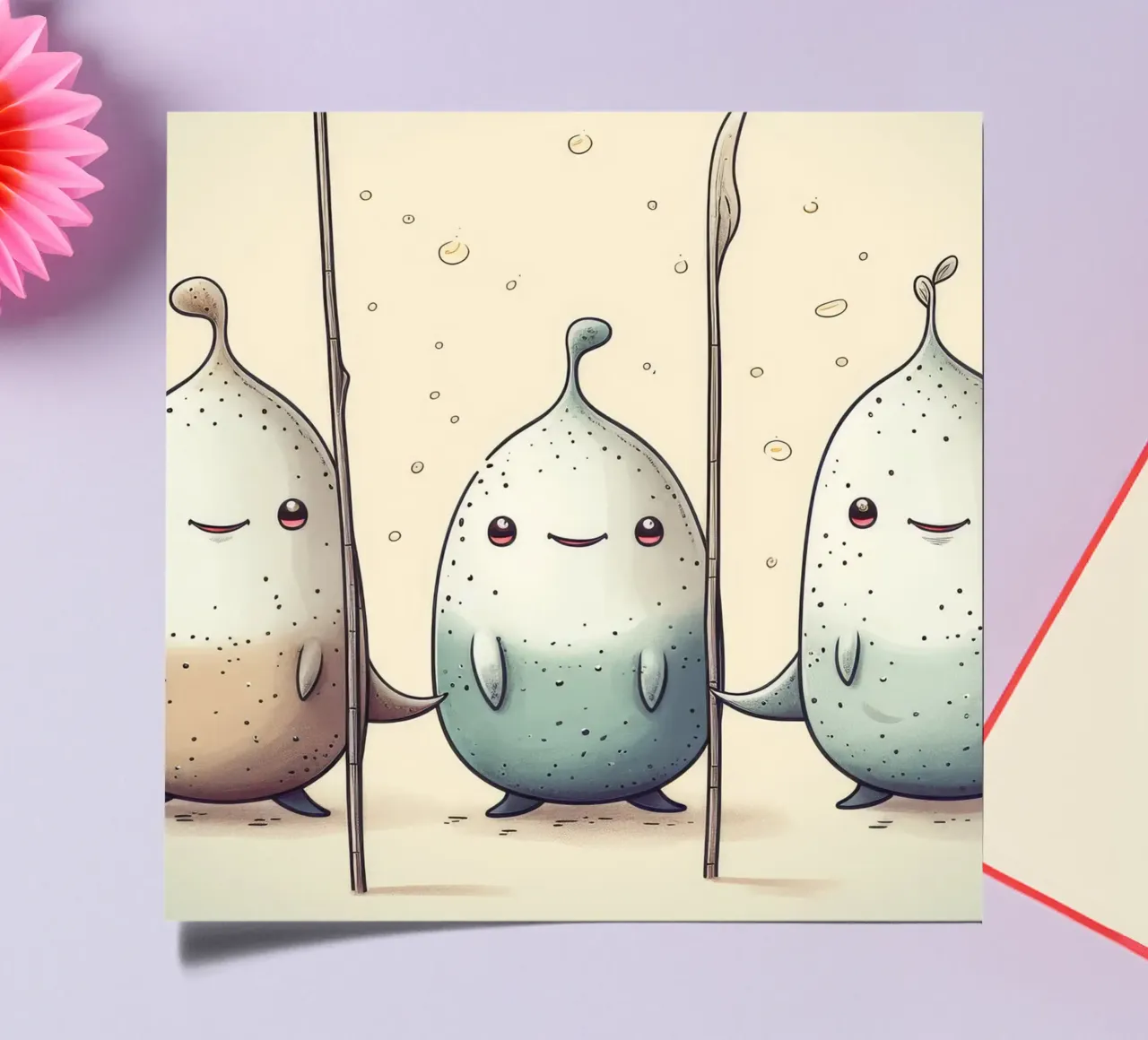 Retro Narwhal Gang sticker sheet by Funny Animals