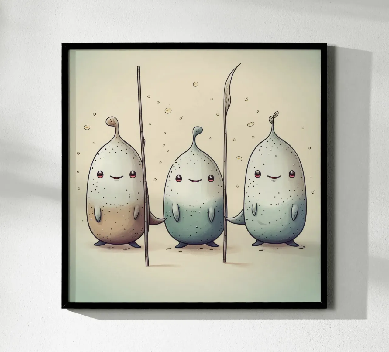 La banda dei Narvalo retrò carta hahnemühle da Funny Animals