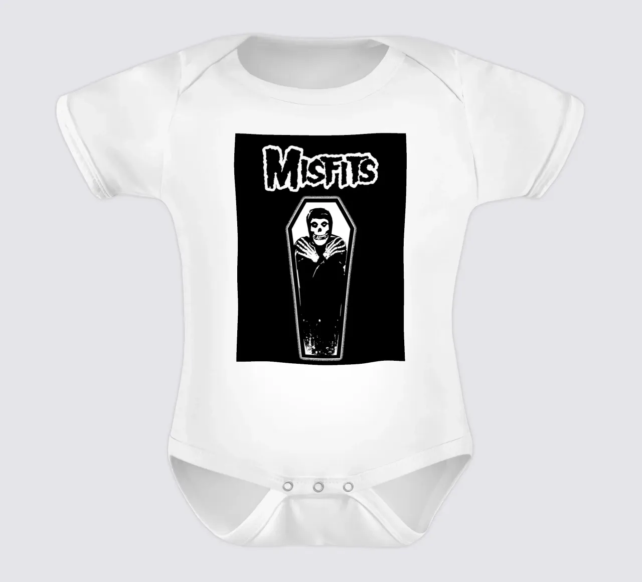 Misfits 3 Art short-sleeve baby romper by music soul