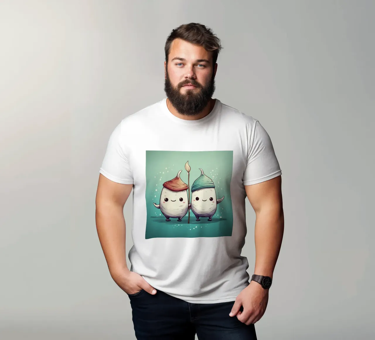 Duo di Narvalo retrò t-shirt da Funny Animals
