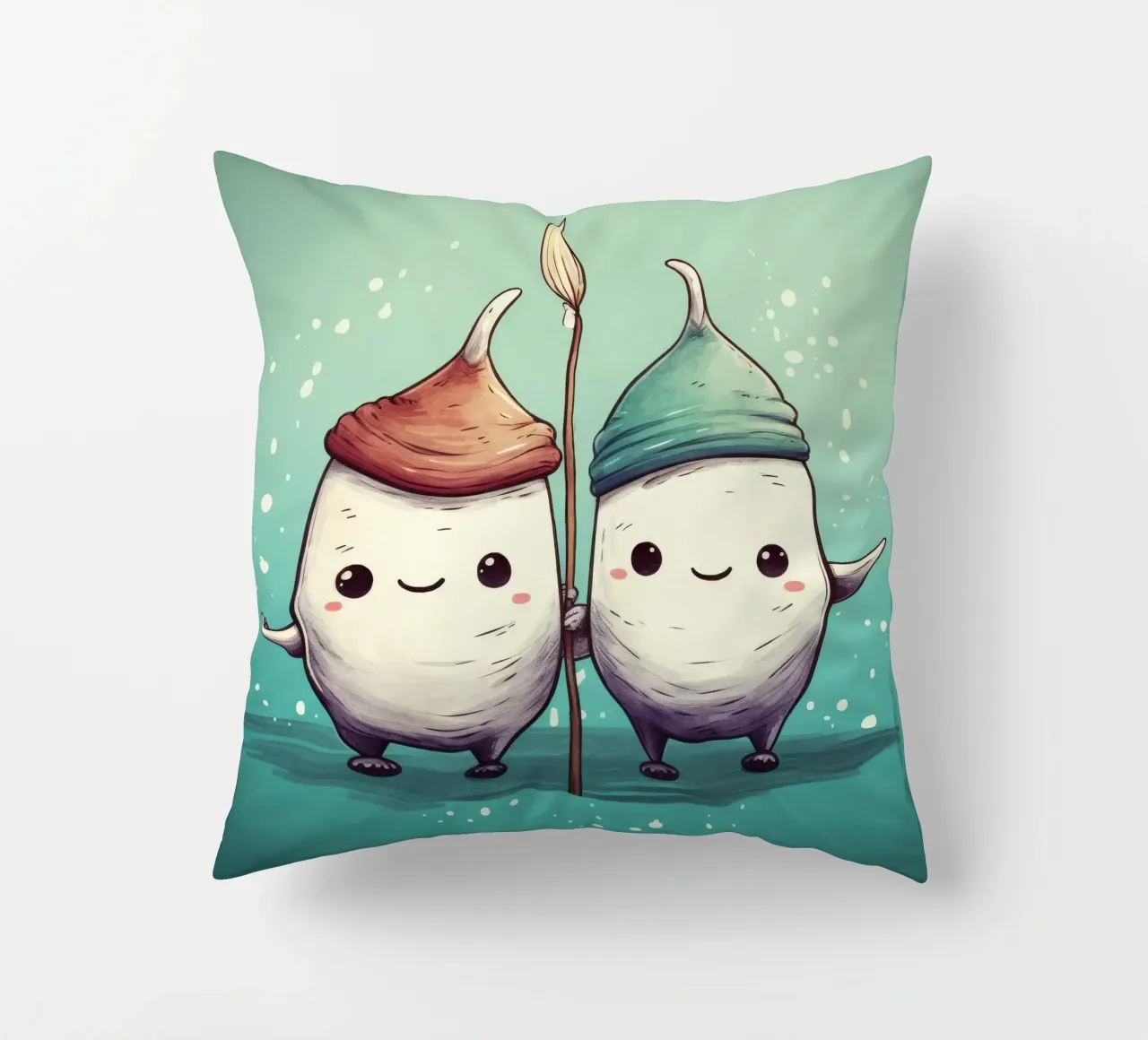 Duo di Narvalo retrò cuscino da Funny Animals