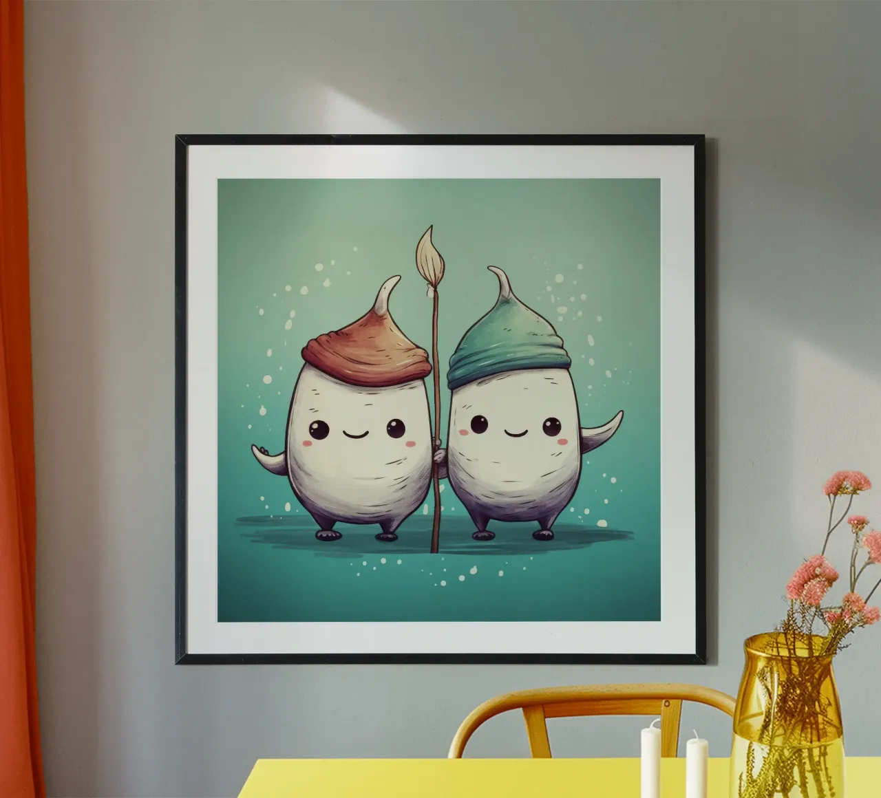 Duo di Narvalo retrò carta hahnemühle da Funny Animals