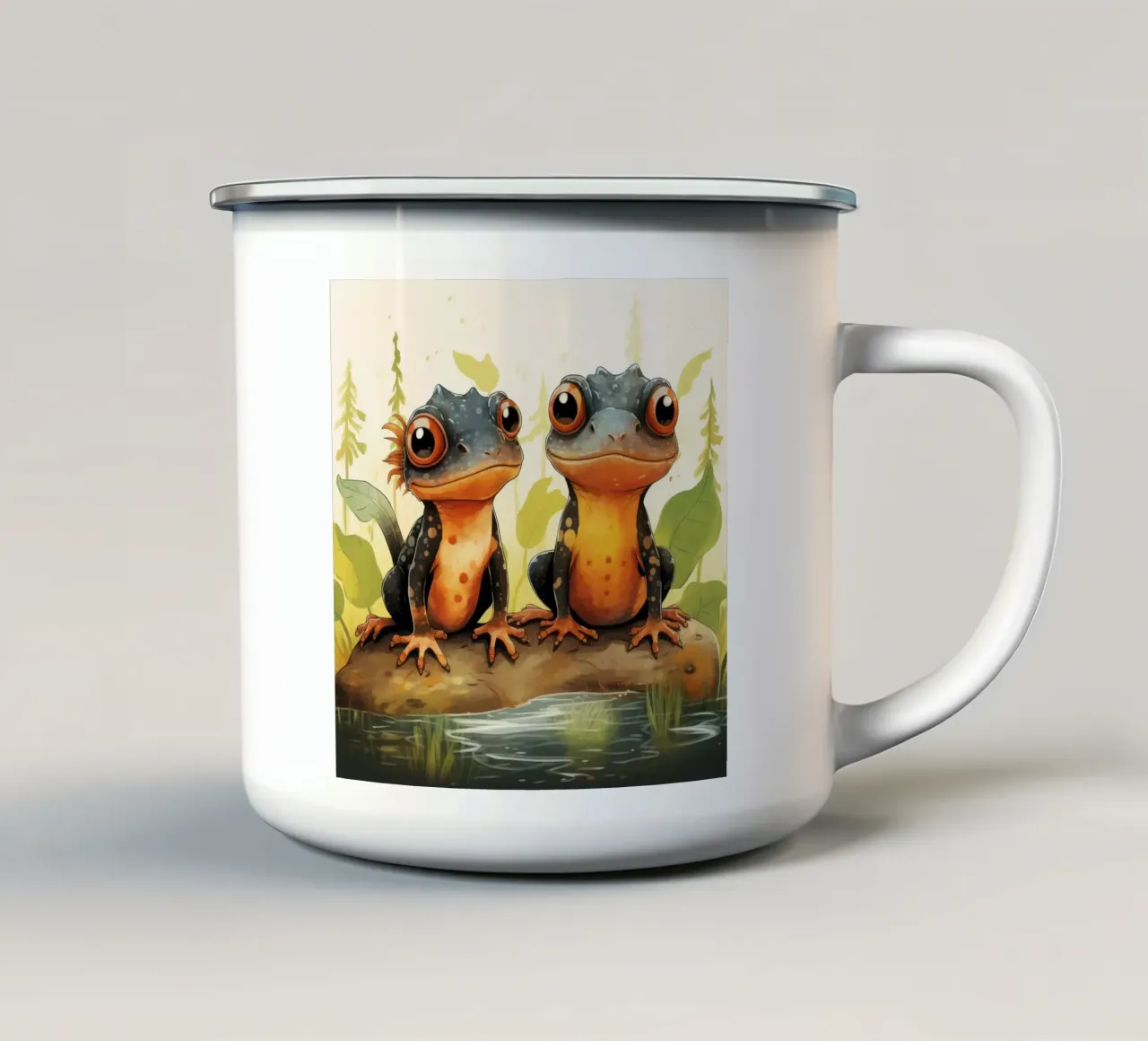 Duo retrò Newt tazza in smalto da Funny Animals