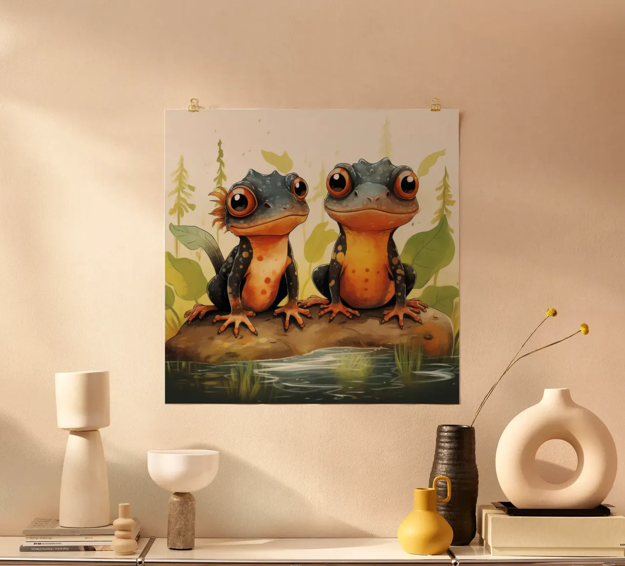 Duo retrò Newt carta hahnemühle da Funny Animals