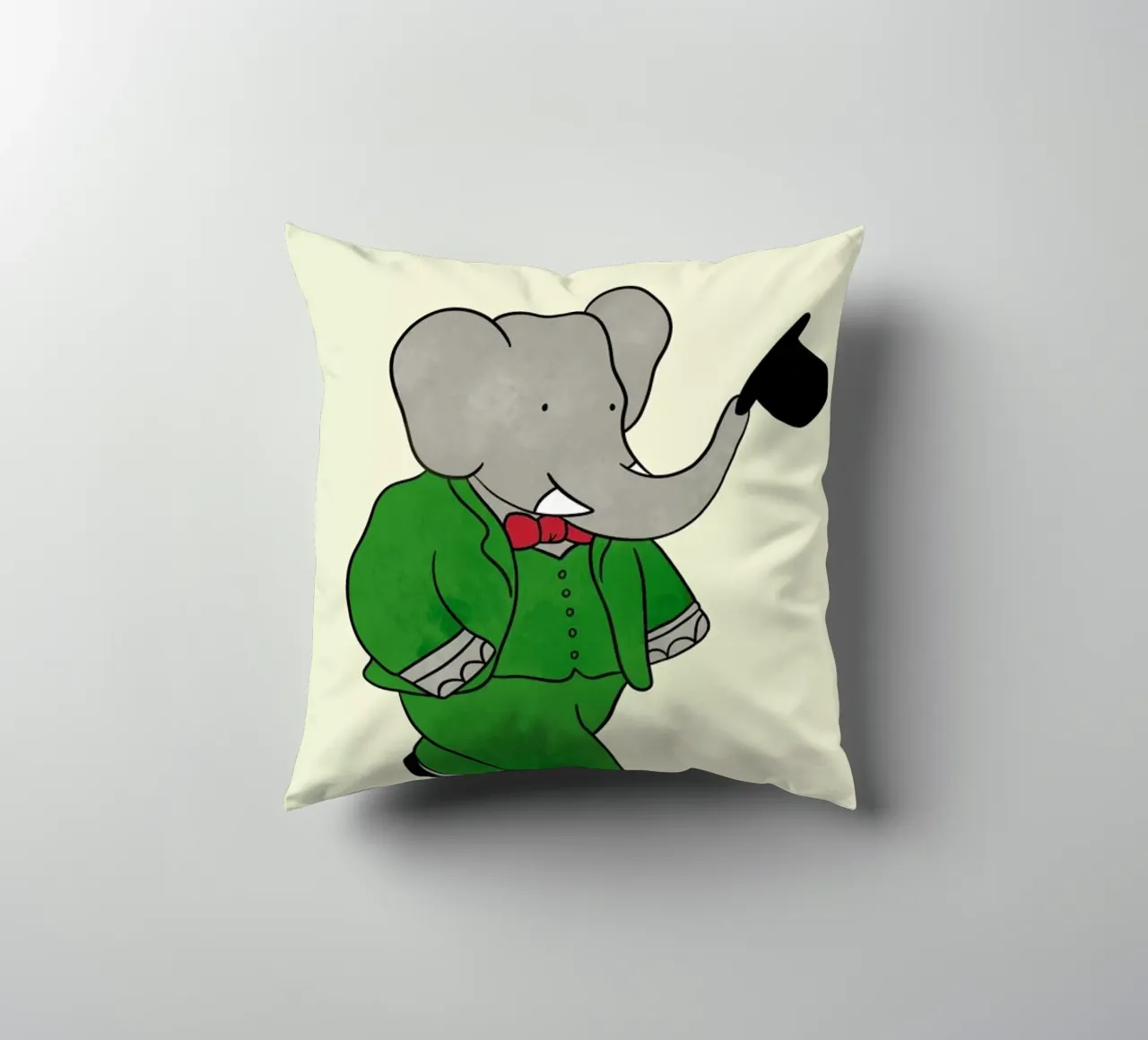 Babar's Tophat cuscino da Little Flourishes