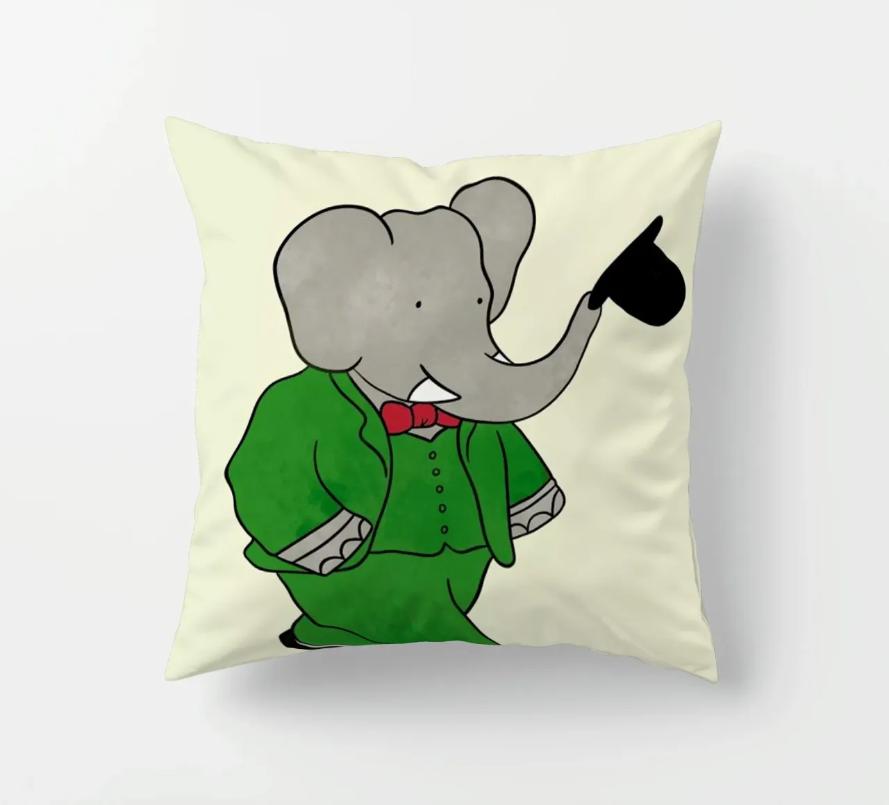 Babar's Tophat cuscino da Little Flourishes