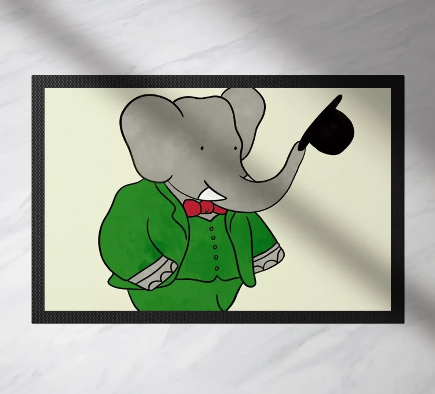 Babar's Tophat deurmat van Little Flourishes