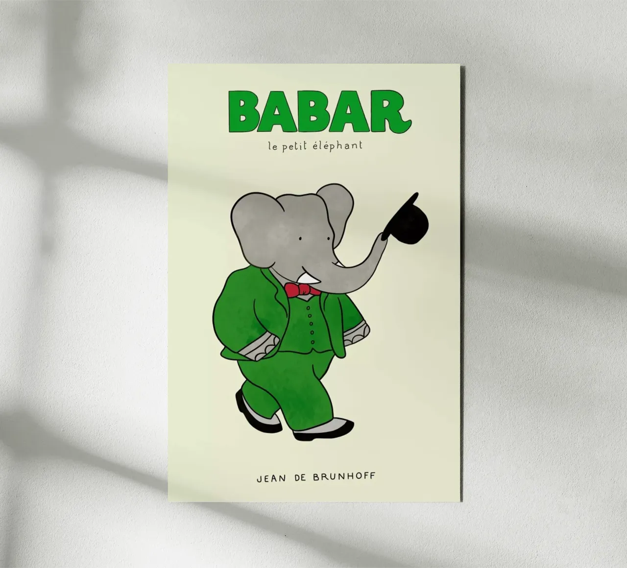 Babar's Tophat alluminio dibond da Little Flourishes