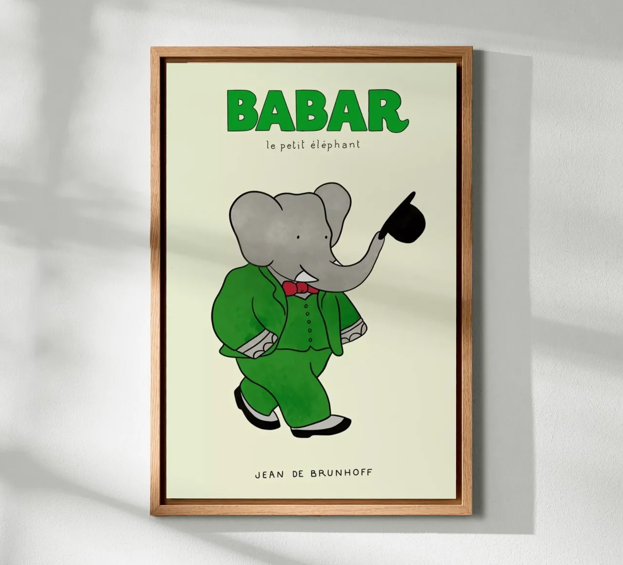 Babar's Tophat tela con Cornice a cassetta da Little Flourishes
