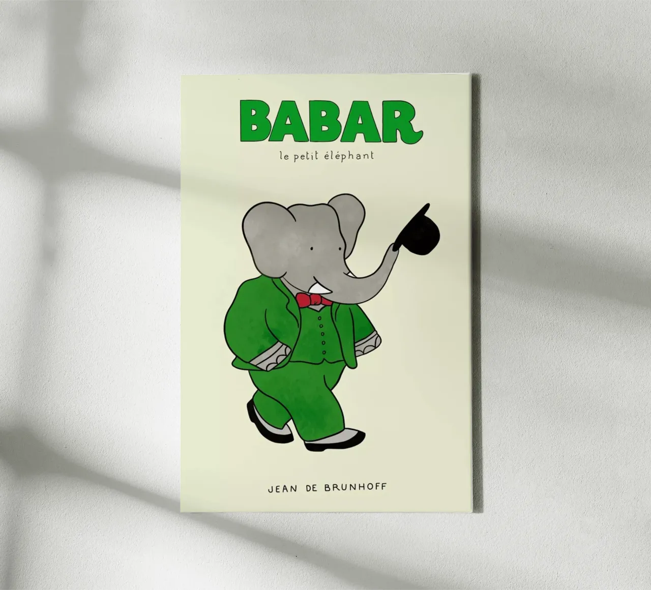 Babar's Tophat tela con Cornice a cassetta da Little Flourishes