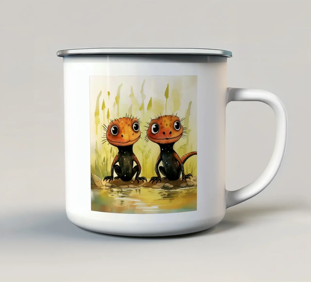 Duo retrò Newt tazza in smalto da Funny Animals