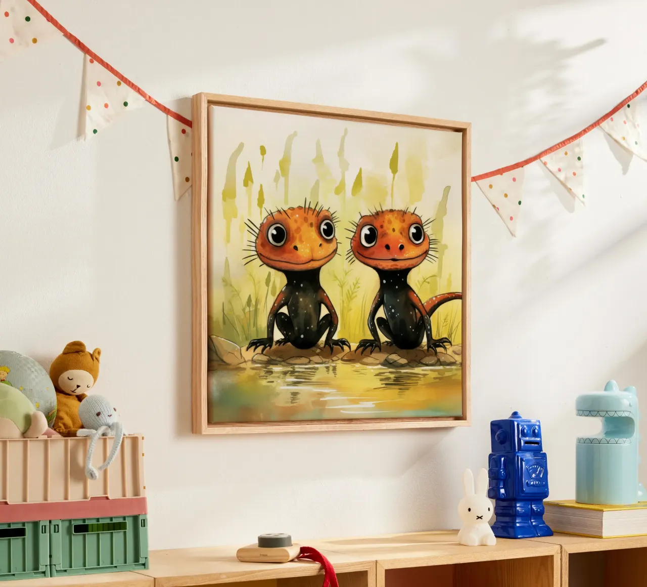 Duo retrò Newt tela da Funny Animals