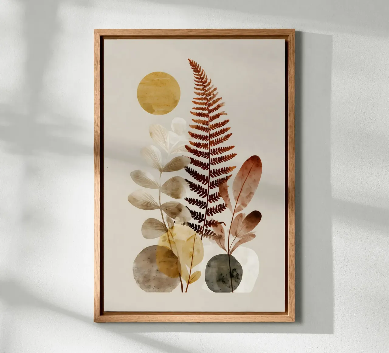 Ferns Botany Art canvas with Floater frame by Studio Verde