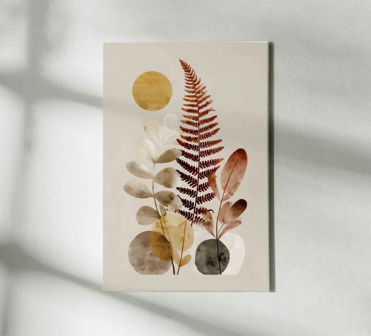 Ferns Botany Art canvas with Floater frame by Studio Verde