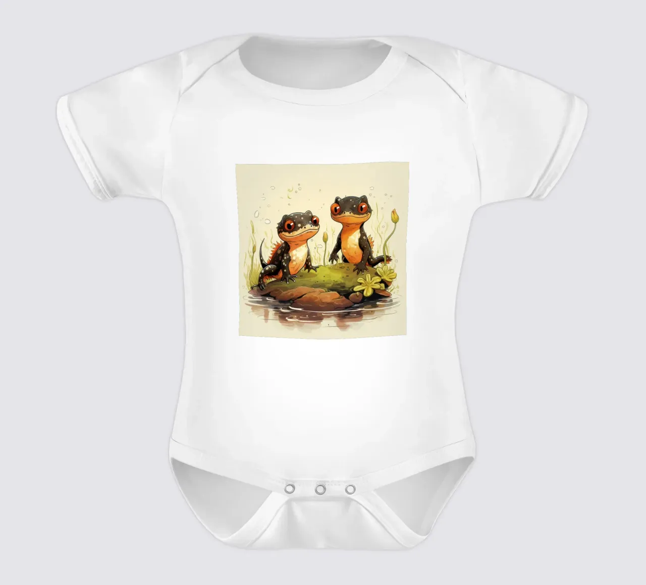 Duo retrò Newt body neonato maniche corte da Funny Animals