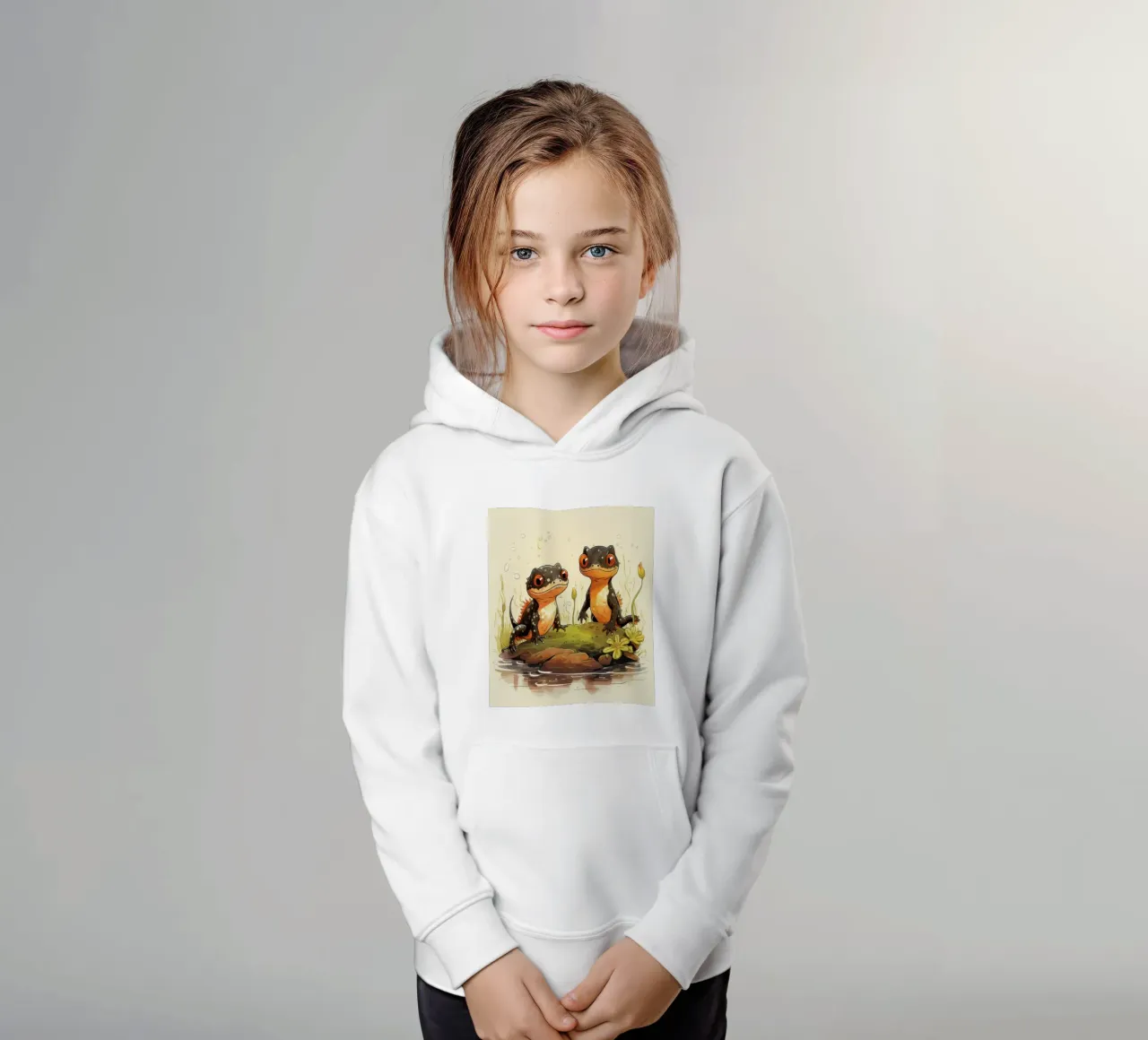 Duo retrò Newt felpa bambino con cappuccio da Funny Animals