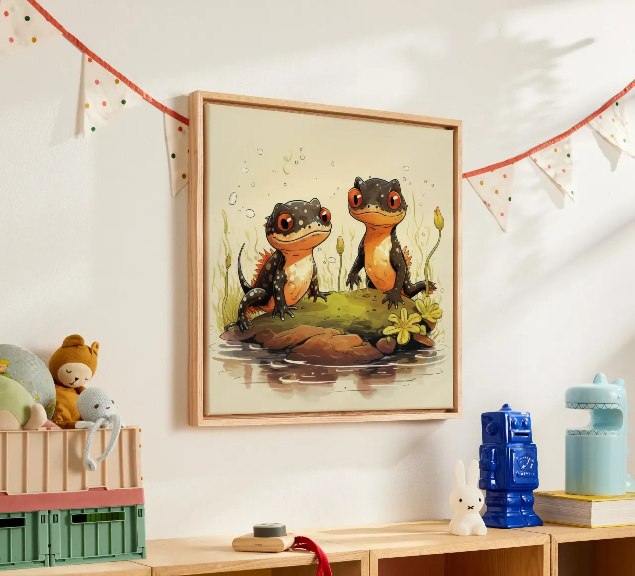 Duo retrò Newt tela da Funny Animals