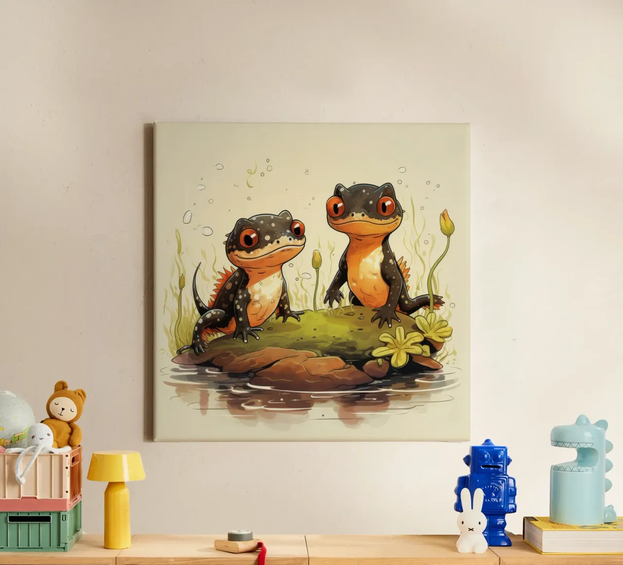 Duo retrò Newt tela da Funny Animals
