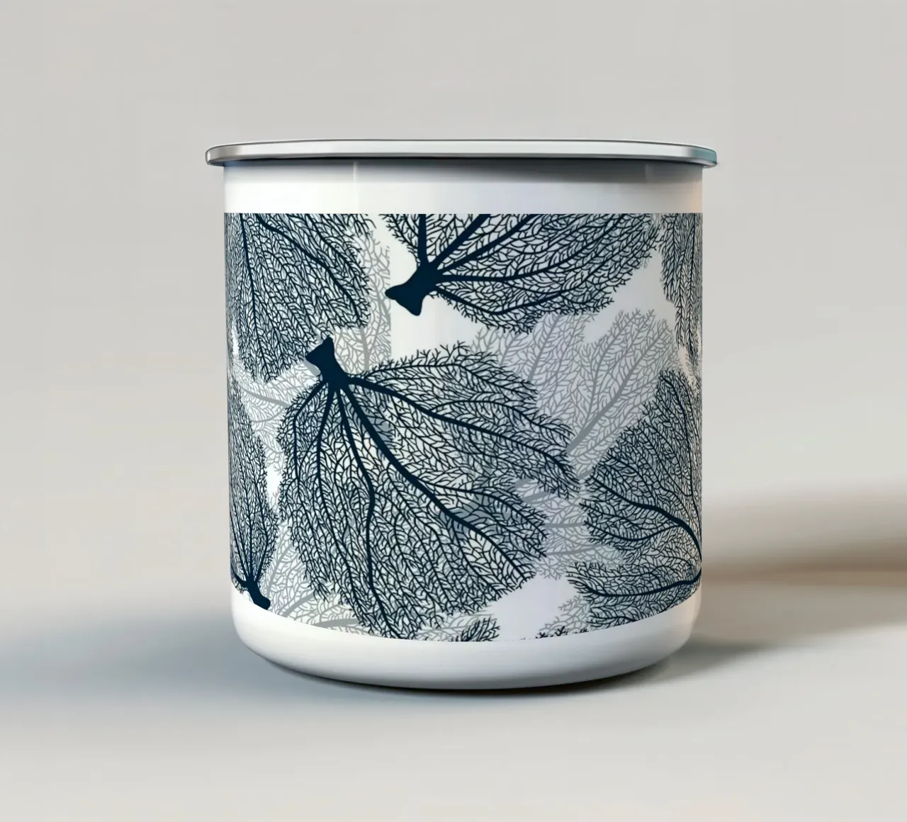Ventaglio di corallo tazza in smalto da Painted Nature