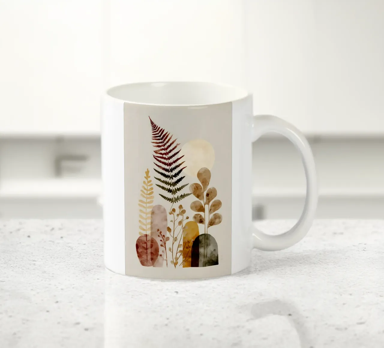 Felci artistiche botaniche tazza in ceramica da Studio Verde