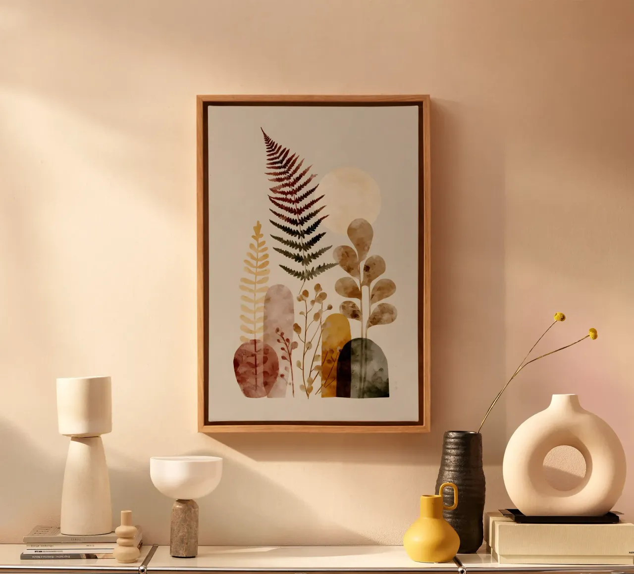 Felci artistiche botaniche tela con Cornice a cassetta da Studio Verde
