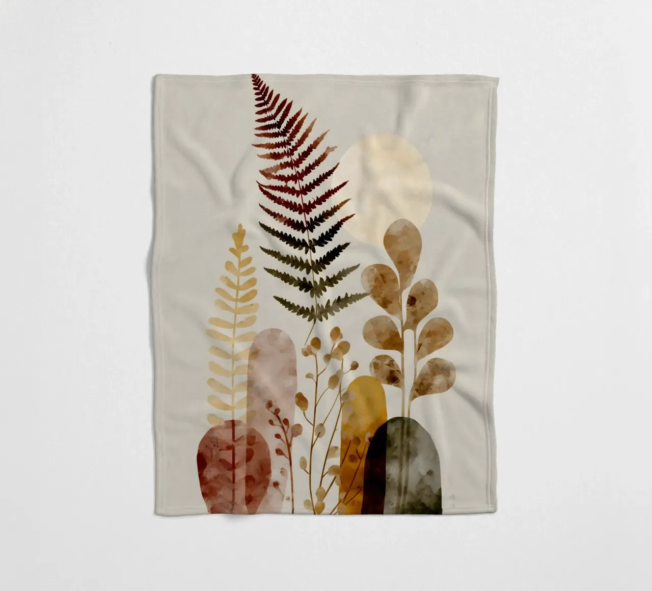 Felci artistiche botaniche coperta in pile da Studio Verde