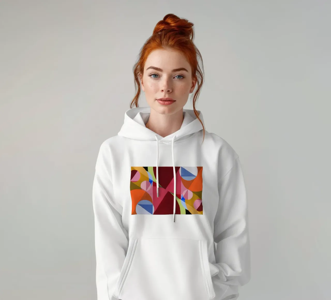Area Broken by Perpendiculars felpa con cappuccio da apoloprints