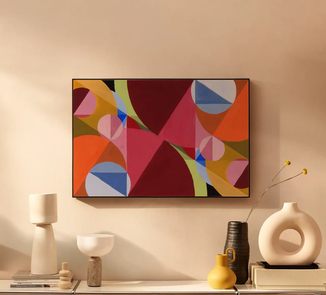 Area Broken by Perpendiculars plexiglass da Abstract and Geometric