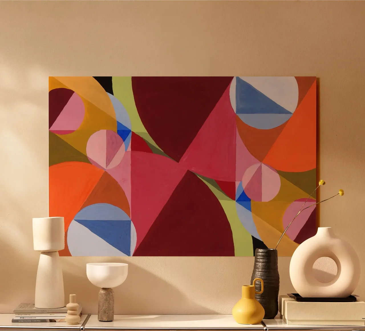 Area Broken by Perpendiculars plexiglass da Abstract and Geometric