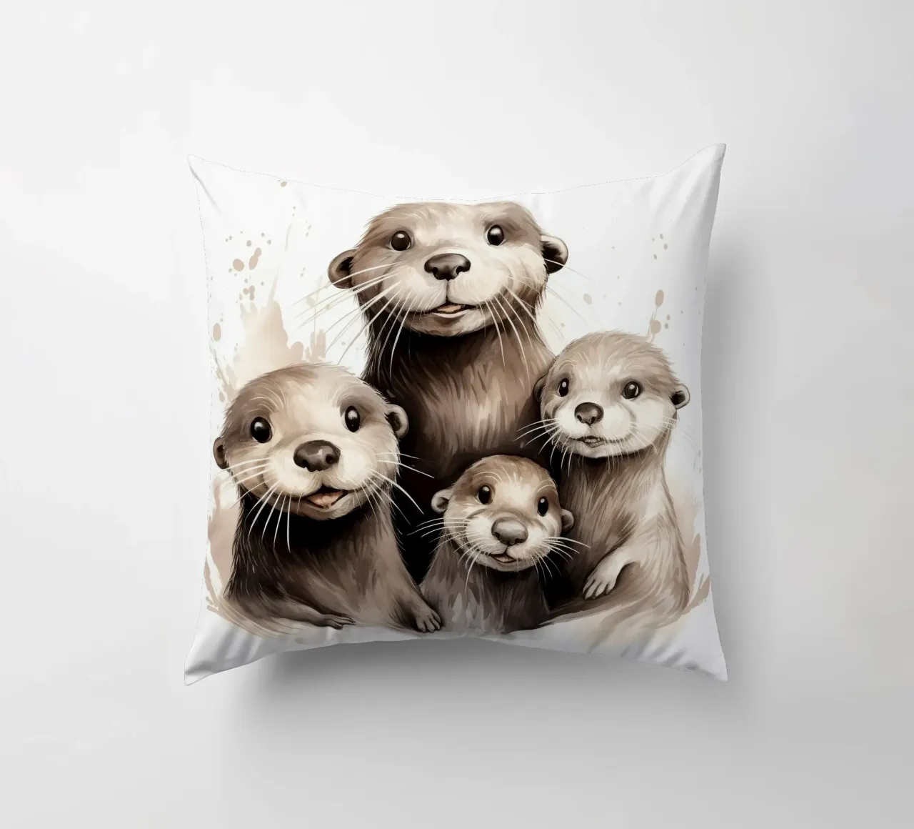 Retro Otter Gang cuscino da Funny Animals