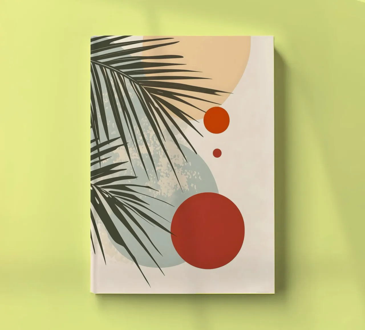 Palm tree botanical abstract art notebook by Studio Verde