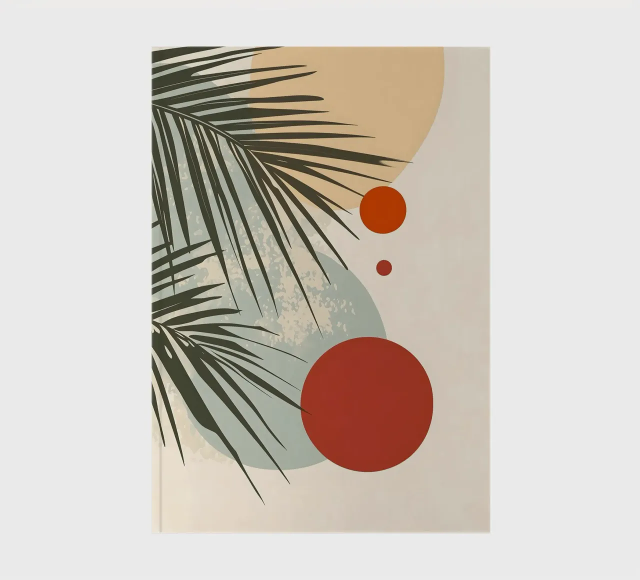 Palm tree botanical abstract art notebook by Studio Verde