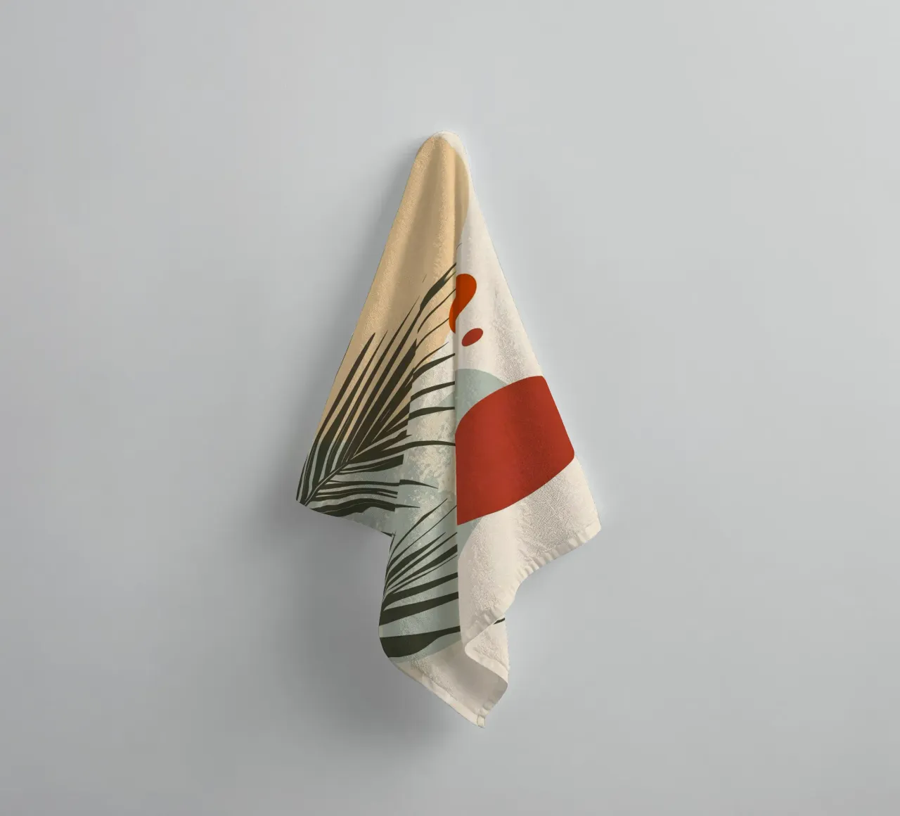 Palm tree botanical abstract art towel by Studio Verde