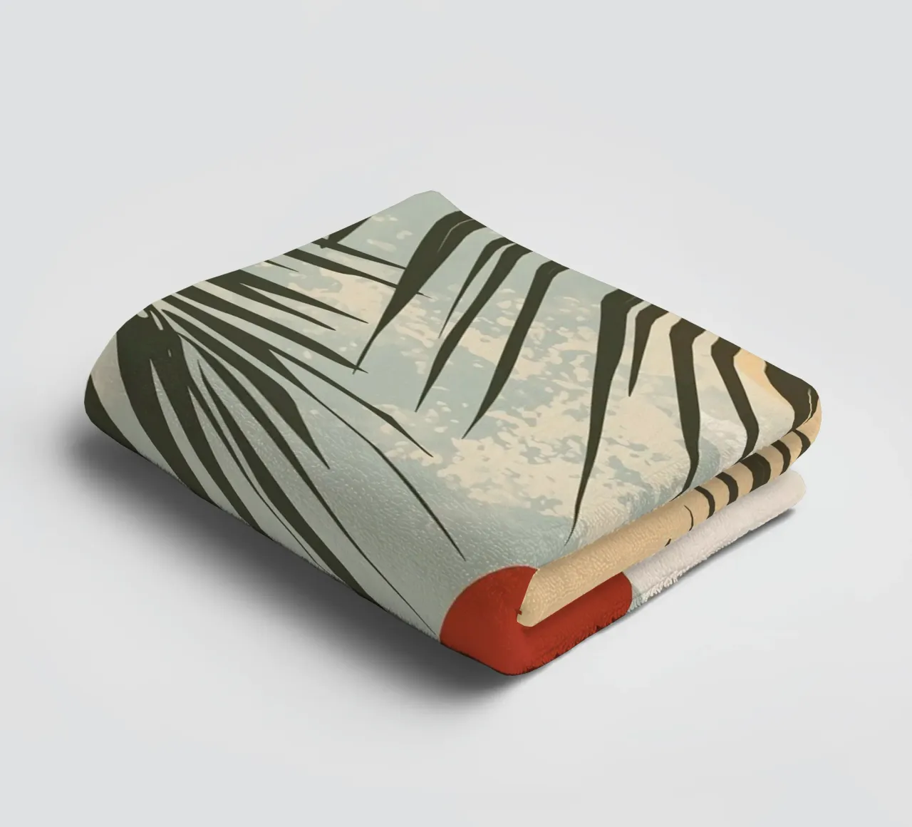 Palm tree botanical abstract art towel by Studio Verde