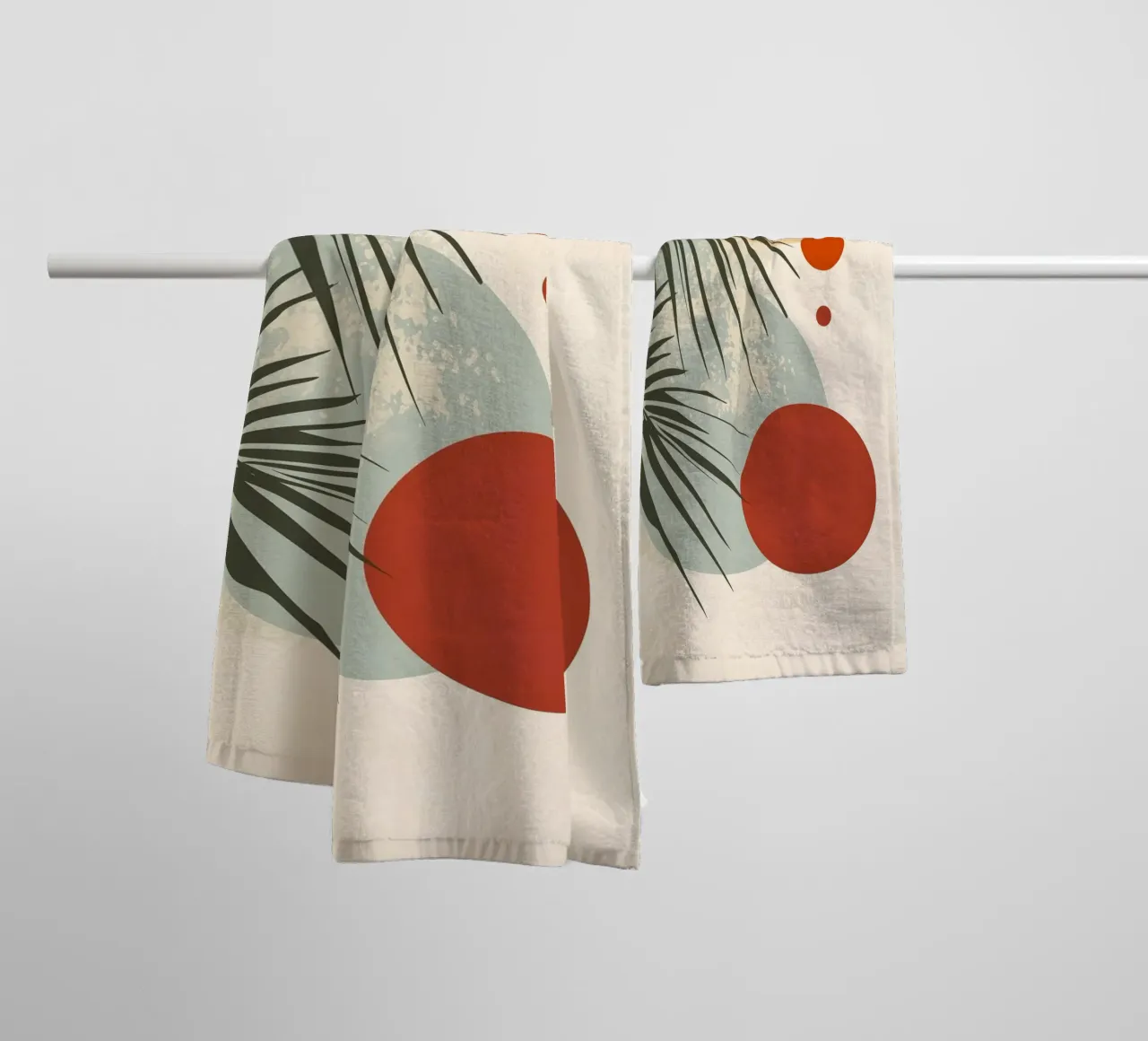 Palm tree botanical abstract art towel by Studio Verde