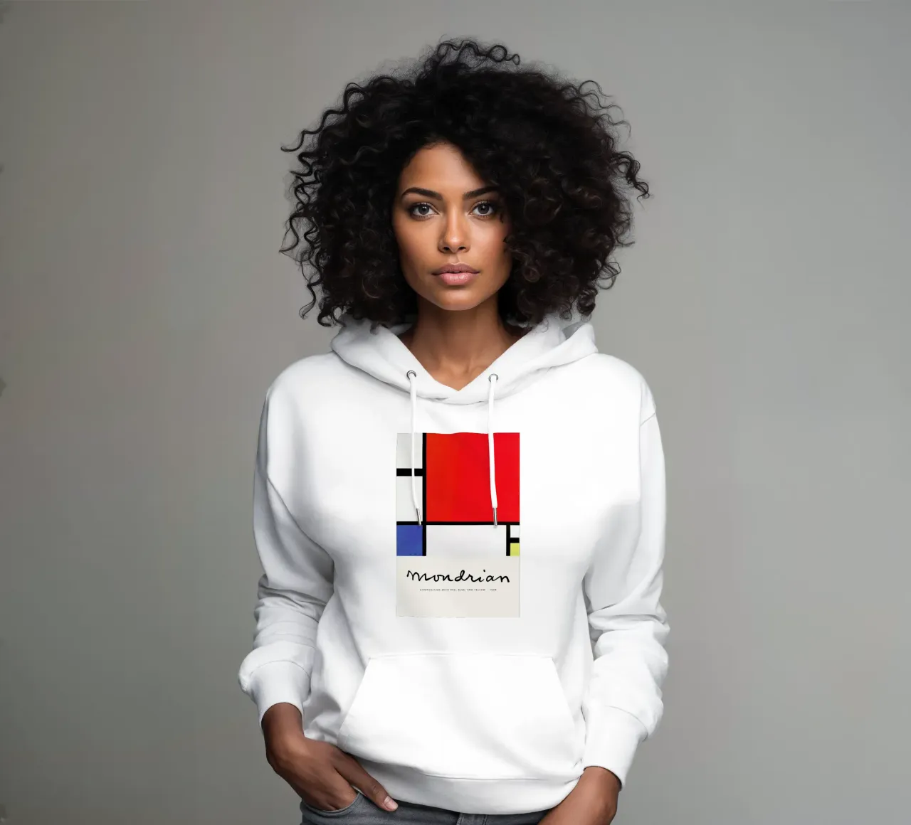 Mondrian – Signed Composition hoodie van Vintage by JUNIQE