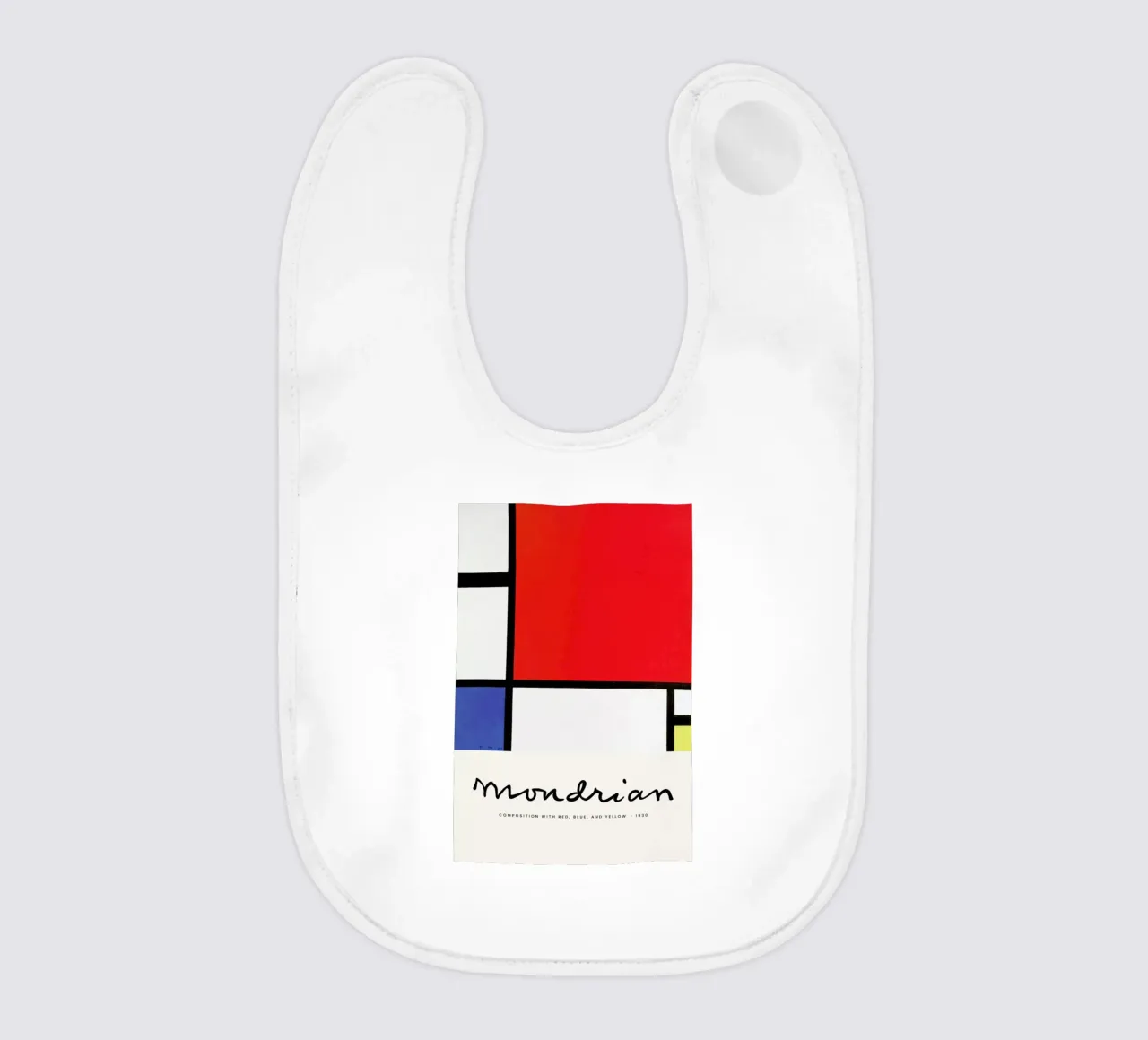Mondrian – Signed Composition baby bib by Vintage by JUNIQE