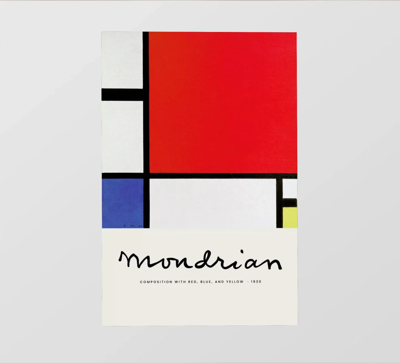 Mondrian – Signed Composition pellicola backlit da Vintage by JUNIQE