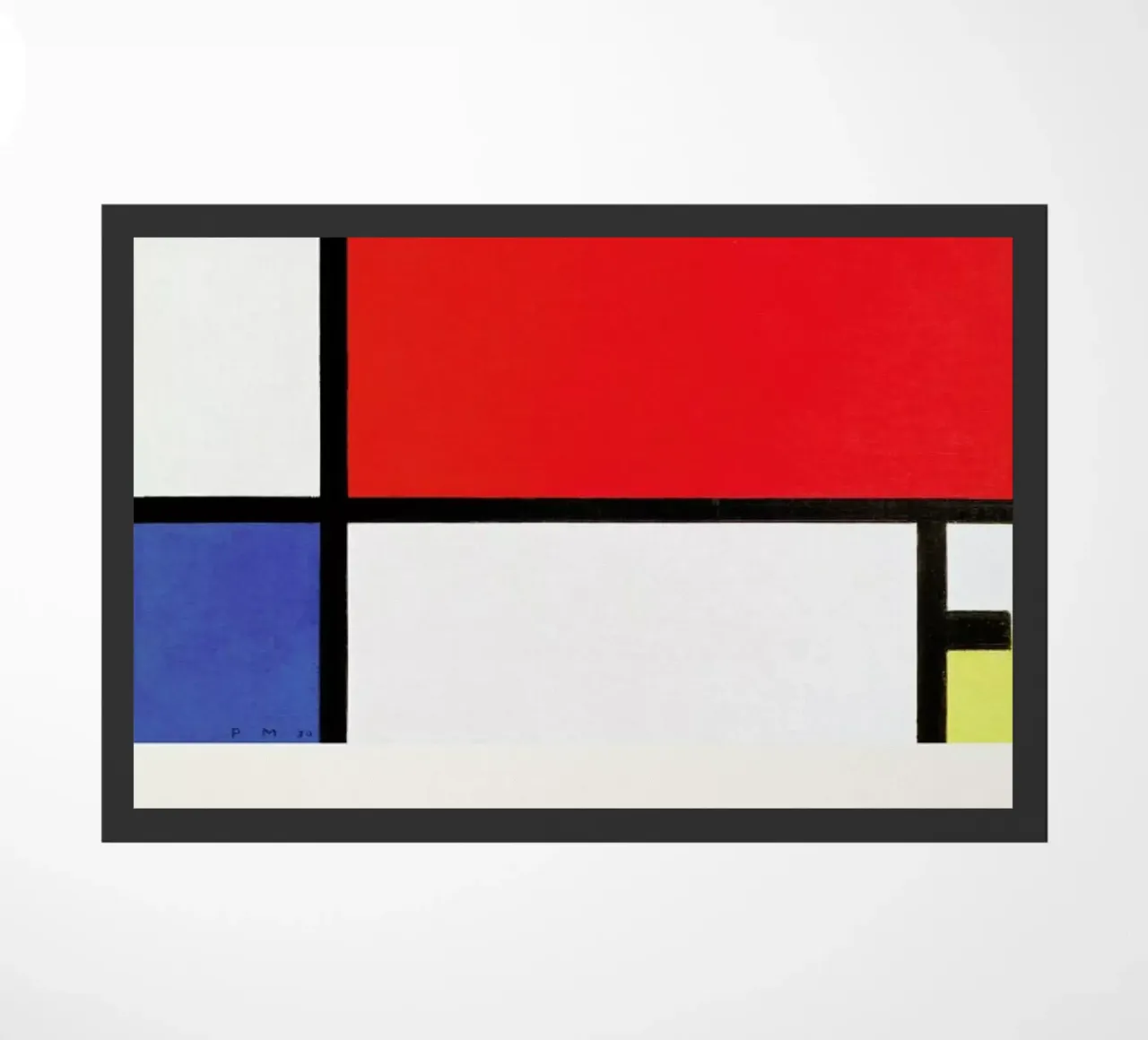 Mondrian – Signed Composition deurmat van Vintage by JUNIQE