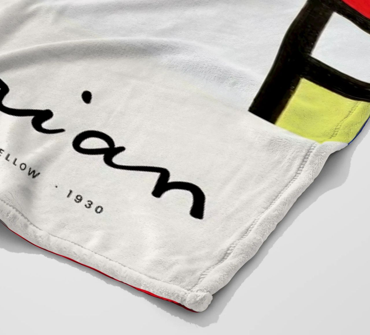 Mondrian – Signed Composition coperta in pile da Vintage by JUNIQE